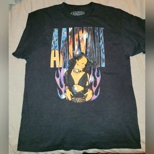 Aaliyah Black Graphic Tee size XL
